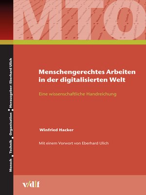 cover image of Menschengerechtes Arbeiten in der digitalisierten Welt
